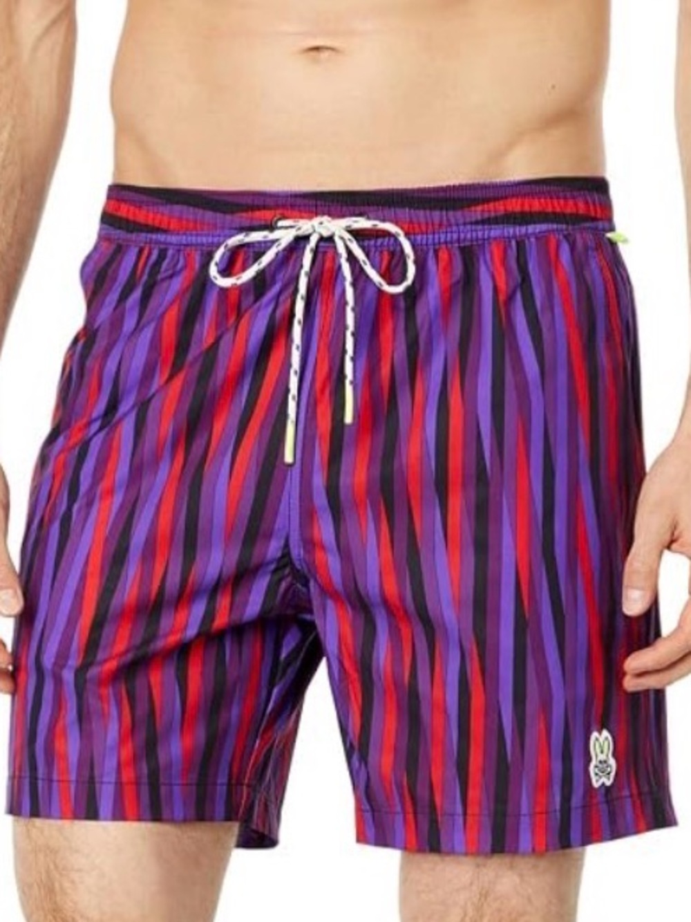 Psycho Bunny Striped Swim Trunks